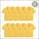 Yellow (5-Pack) 8 10-Pack School Uniform Tagless Polo Tshirt for Little Boys & Big Boys
